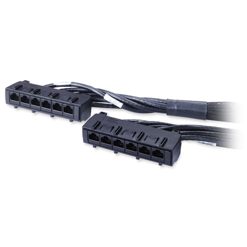 APC 60ft Cat6 UTP, 6x RJ-45 - 6x RJ-45 netwerkkabel Zwart 18,29 m U/UTP (UTP)