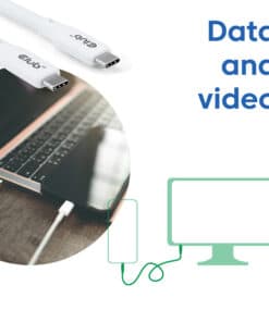 CLUB3D USB C oplaadkabel wit siliconen & tangle-free - Afbeelding 5