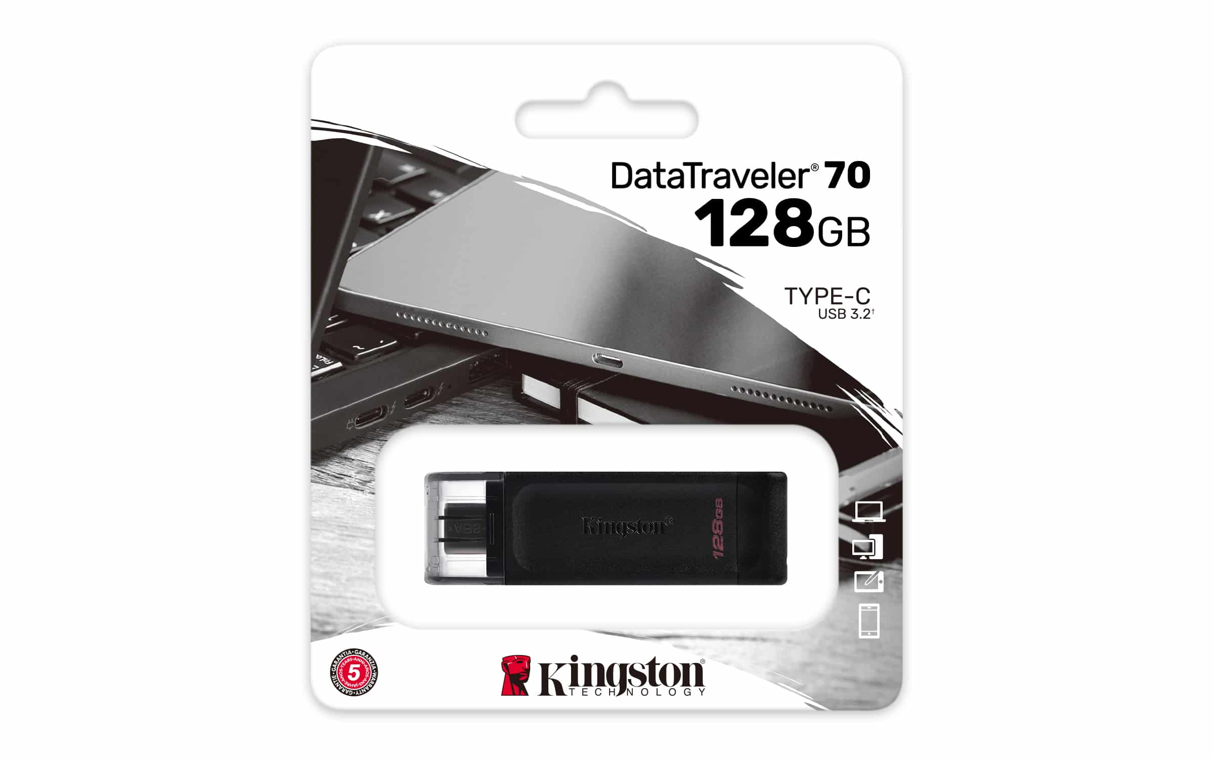 Kingston Technology DataTraveler 128GB USB-C 3.2 Gen 1 70 - Afbeelding 5