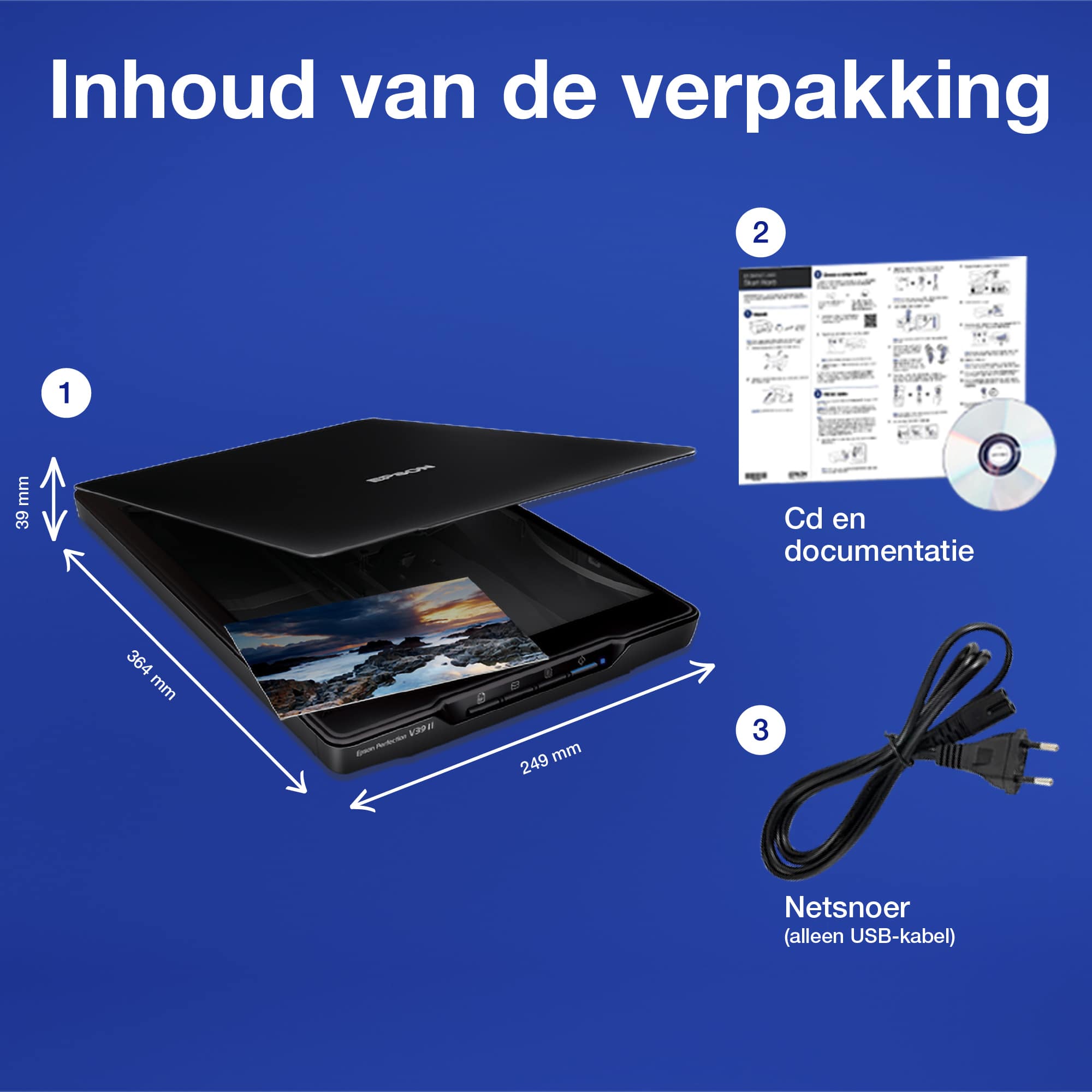 Epson Perfection V39II A4 flatbed foto- en documentscanner met standaard - Afbeelding 3