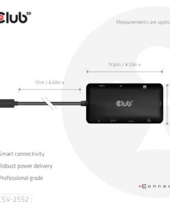CLUB3D 9-1 Dual HDMI™ USB-C® Hub PD3.0 100W - Afbeelding 3