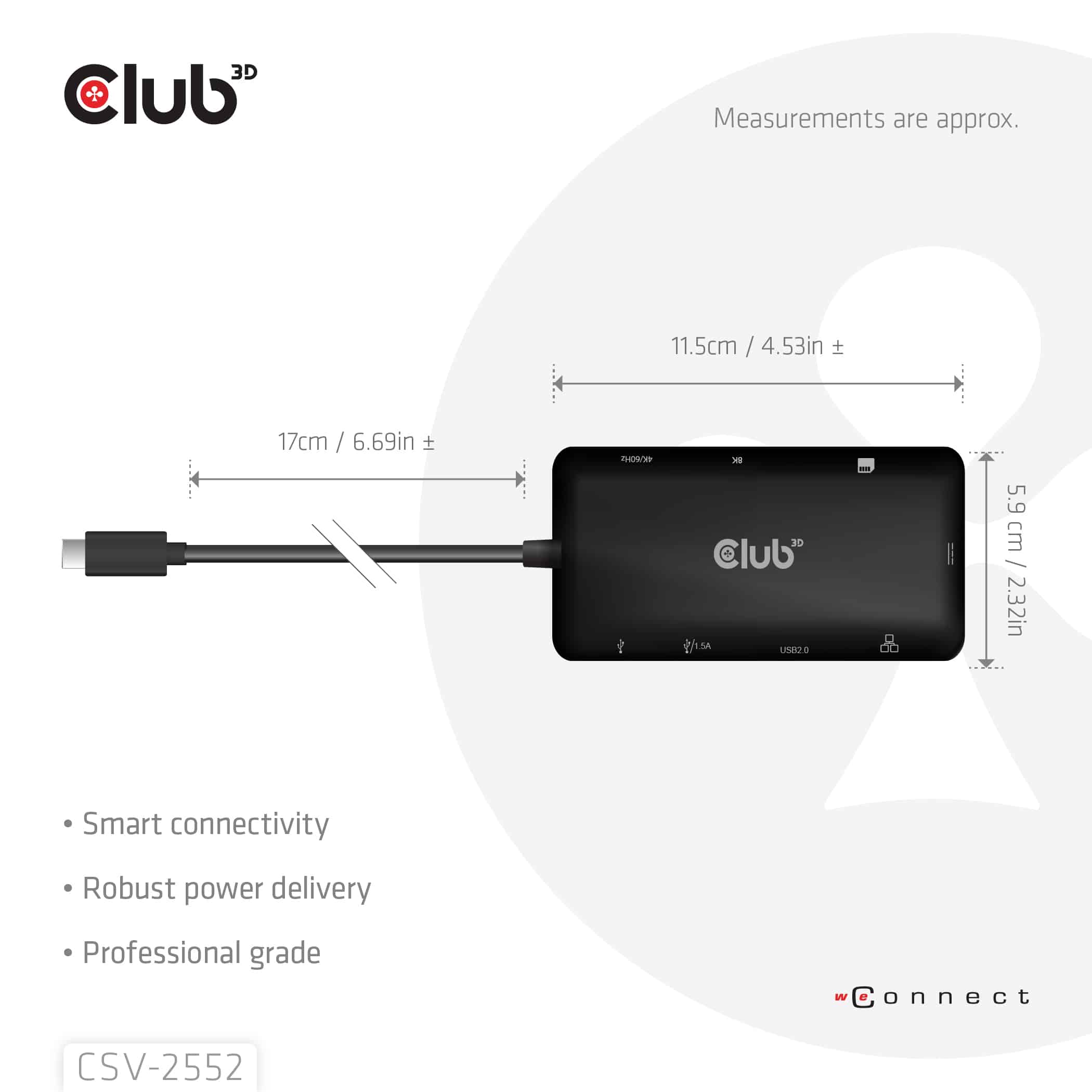 CLUB3D 9-1 Dual HDMI™ USB-C® Hub PD3.0 100W - Afbeelding 3
