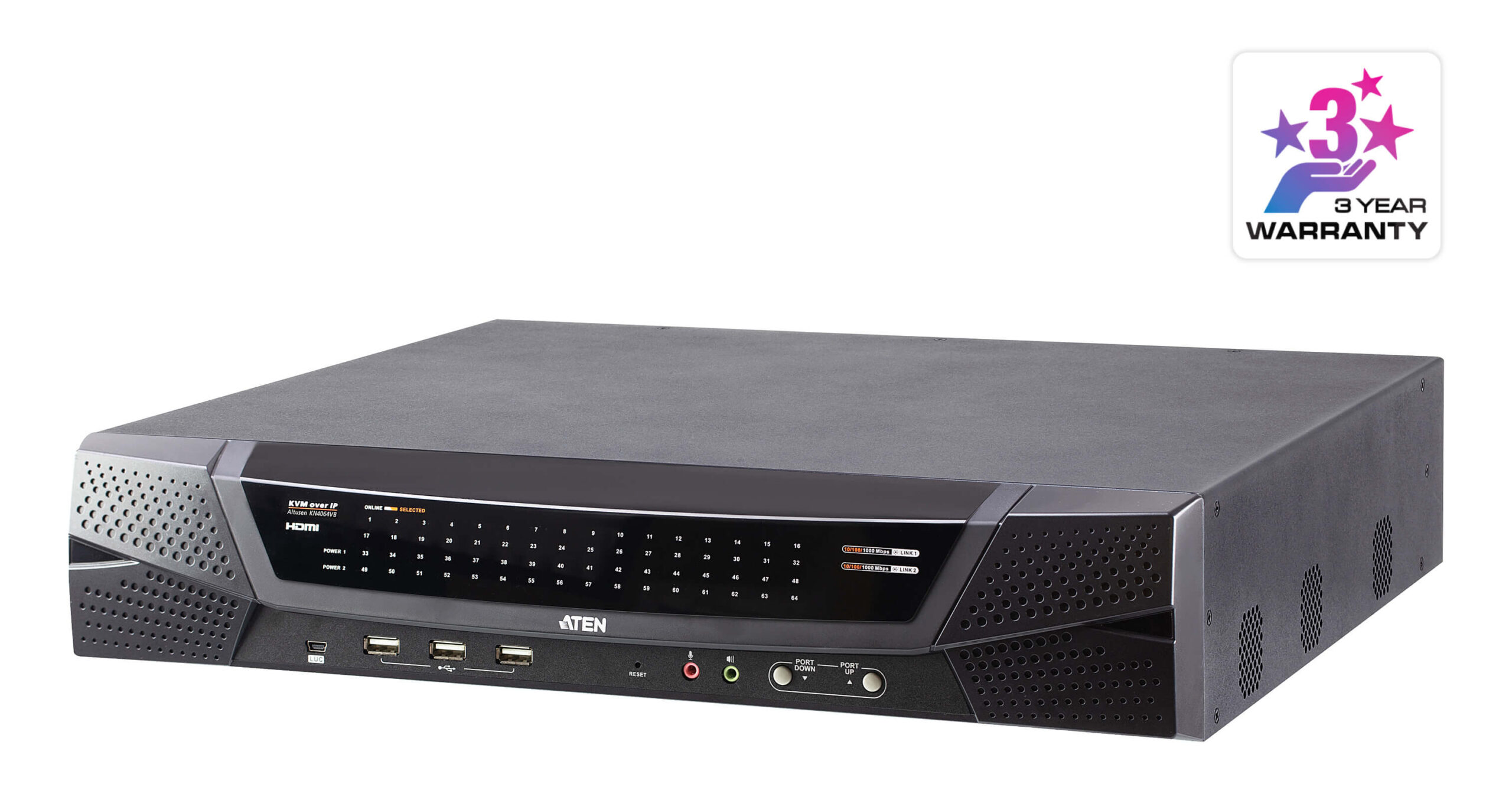 ATEN KN4064VB-AX-G KVM-switch Zwart