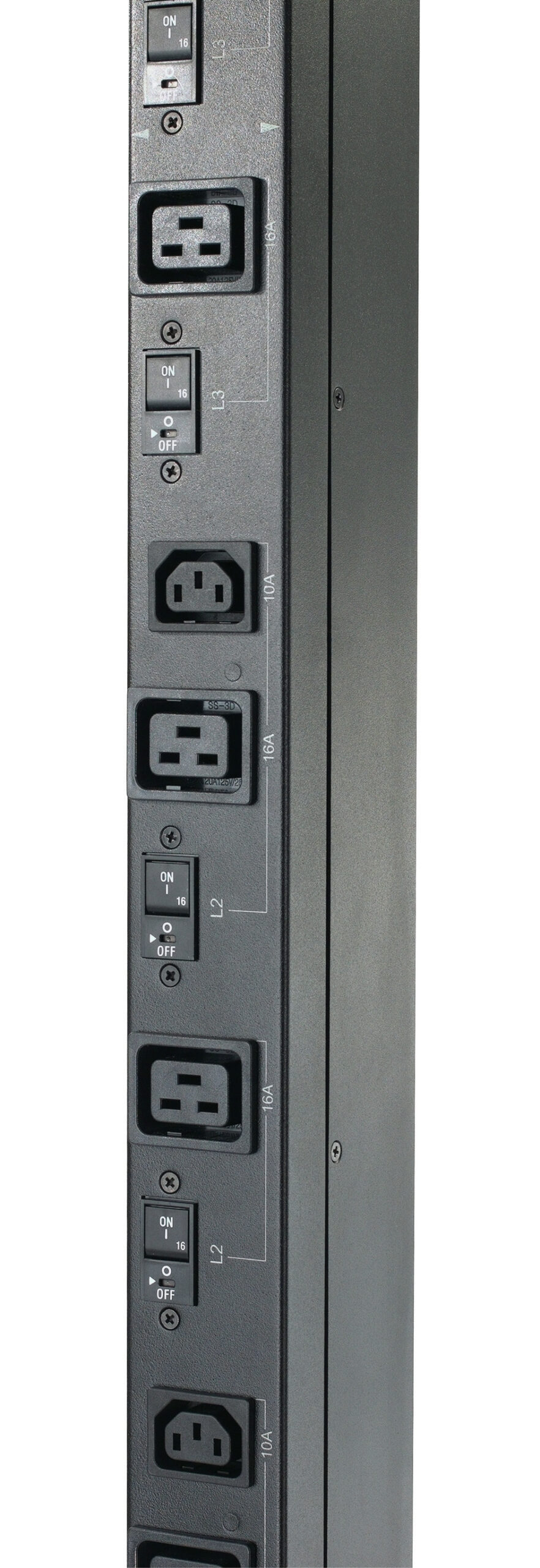 APC Rack PDU, Basic, ZeroU, 32A, 400V, (3x) C13 & (6x) C19, IEC 309 32A 3Fase stekker - Afbeelding 2