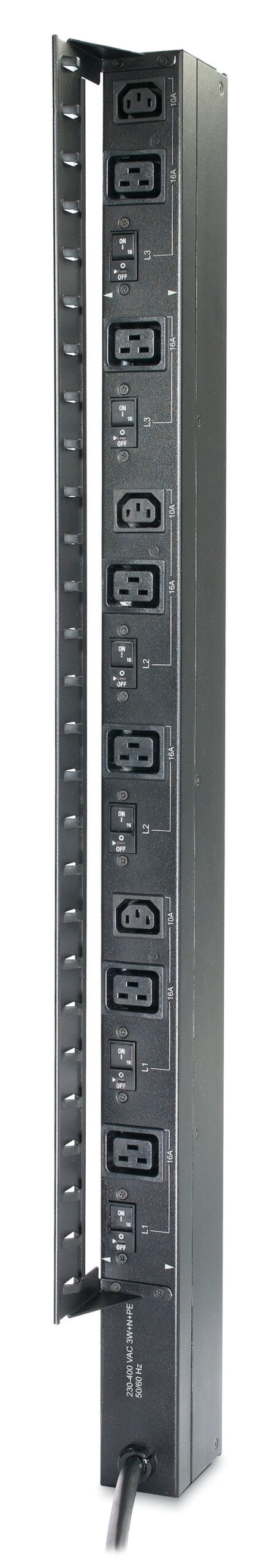 APC Rack PDU, Basic, ZeroU, 32A, 400V, (3x) C13 & (6x) C19, IEC 309 32A 3Fase stekker - Afbeelding 3