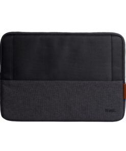 Trust Lisboa Laptop Sleeve 13,3 inch - Laptop sleeve – Voor laptops tot 13,3 inch – Gerecycled polyester – Zwart/Grijs
