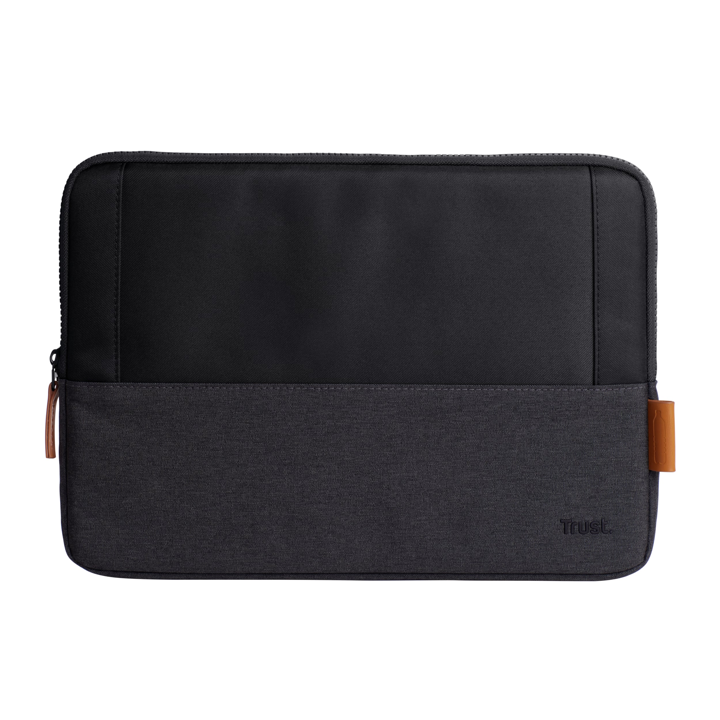 Trust Lisboa Laptop Sleeve 13,3 inch - Laptop sleeve – Voor laptops tot 13,3 inch – Gerecycled polyester – Zwart/Grijs