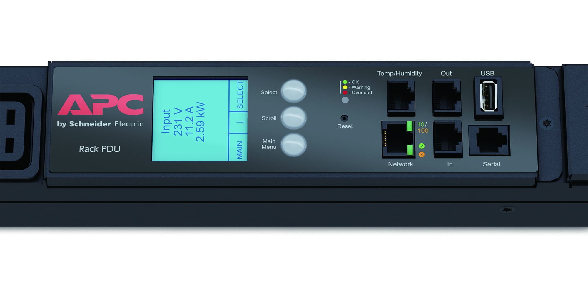 APC Rack PDU AP8886 - Metered, ZeroU, 32A, 400V, (30x) C13 & (12x) C19, IEC 309 32A 3Fase stekker - Afbeelding 3