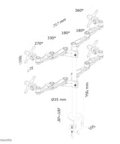 Neomounts FPMA-D935D4 Monitorarm 10-27"