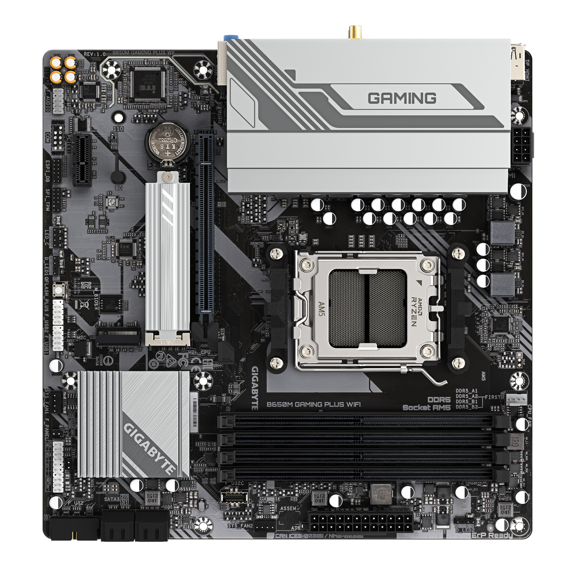 GIGABYTE B650M GAMING PLUS WIFI AMD B650 Socket AM5 micro ATX - Afbeelding 5