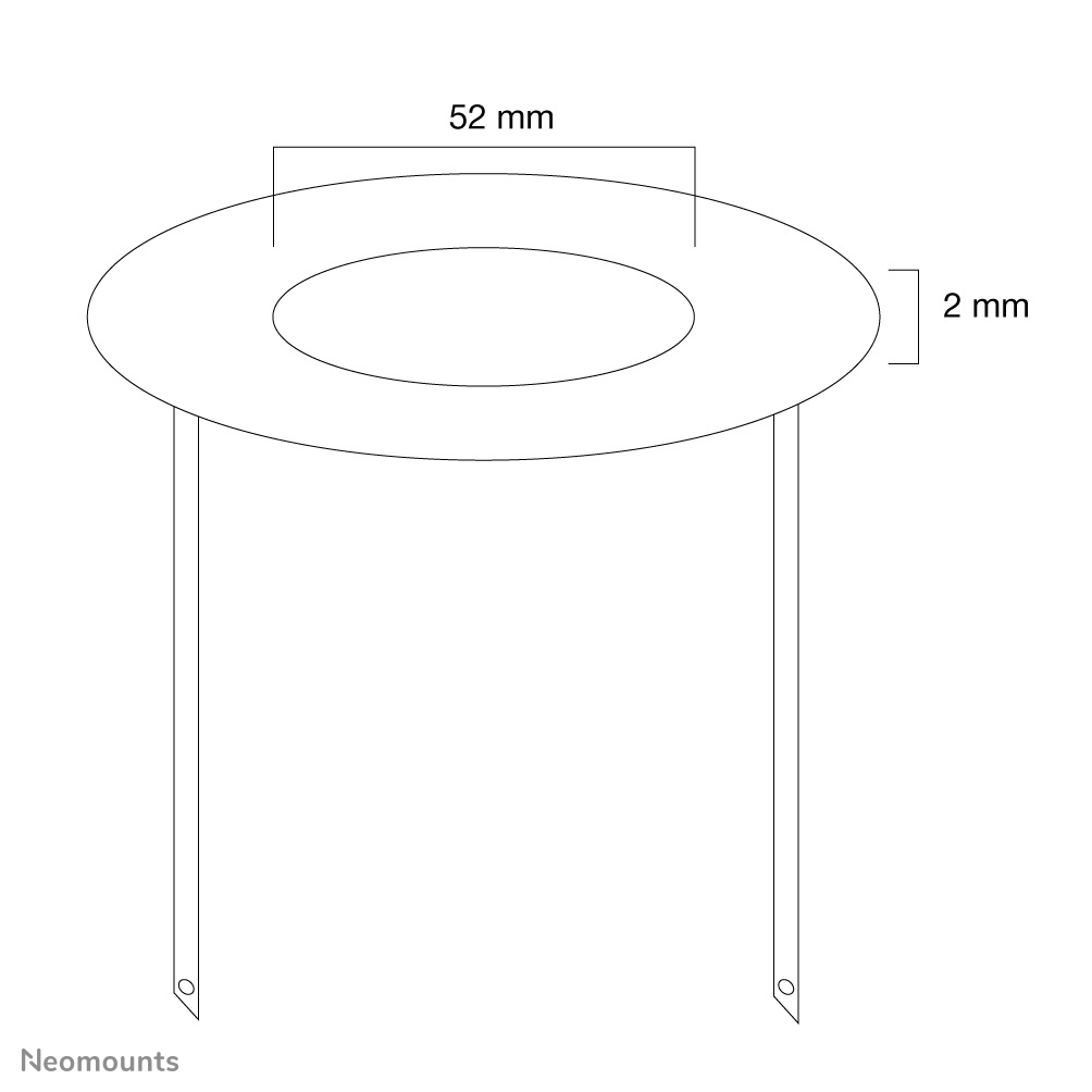Neomounts FPMA-CRW5 Afdekrozet - diam. 52 mm