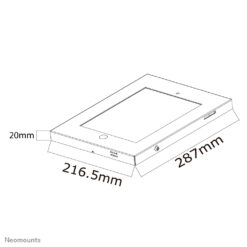 Neomounts IPAD2N-UN20BLACK Tablet muurbeugel 9.7" - vergrendelbaar