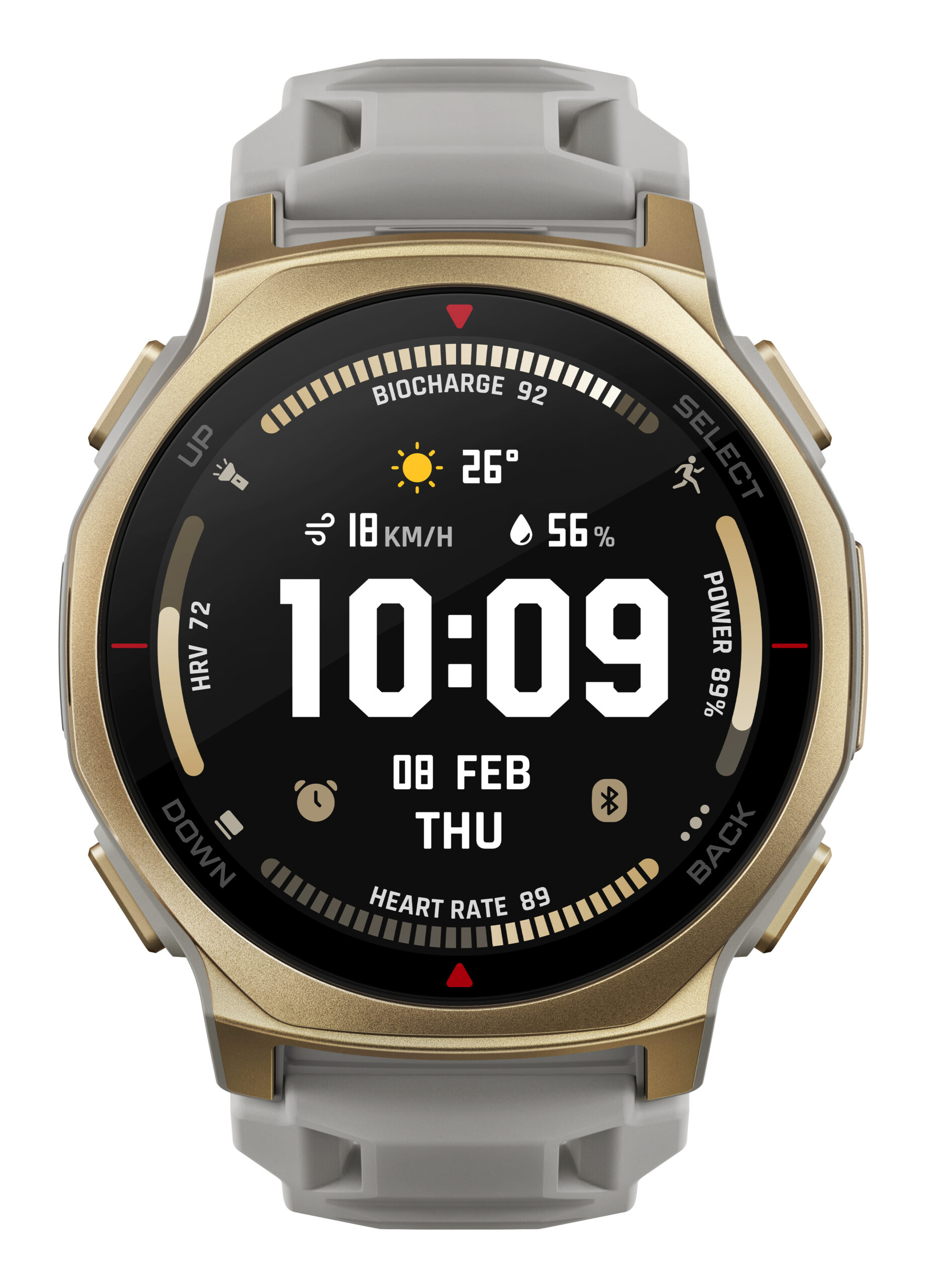 Amazfit T-rex 3 Pro 3,35 cm (1.32") AMOLED 44 mm Digitaal 466 x 466 Pixels Touchscreen Goud Wifi GPS - Afbeelding 2