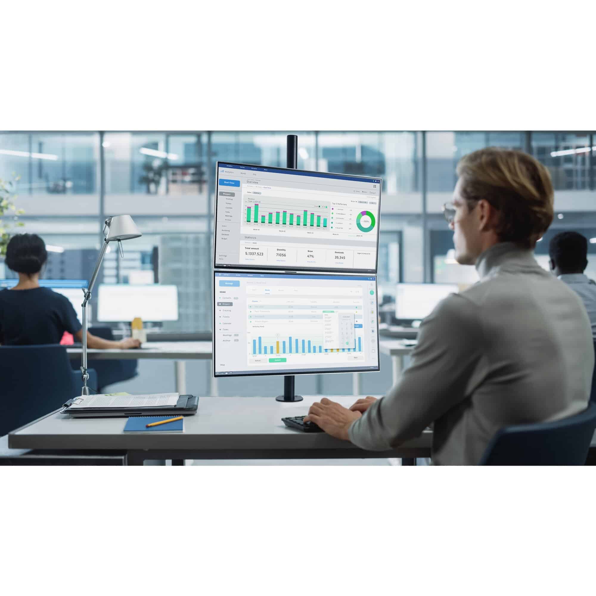 Kensington Vertical Stacking Dual Monitor Arm - Afbeelding 2