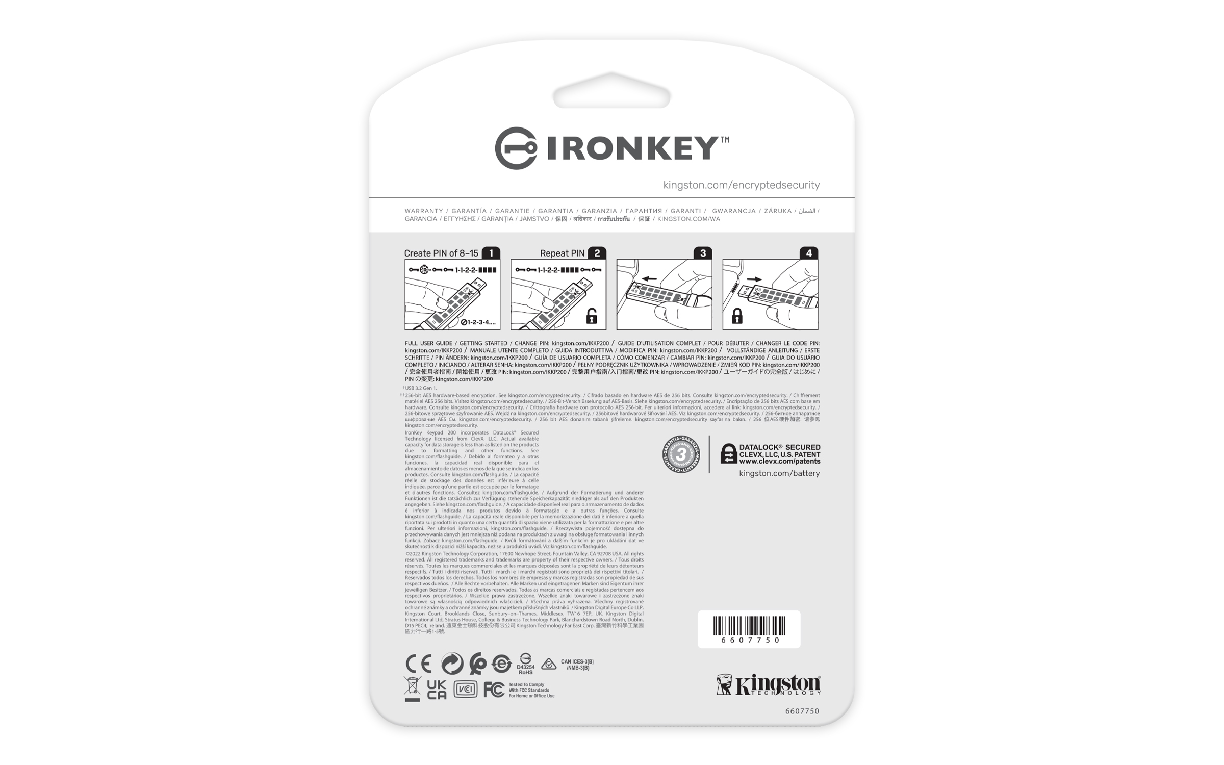Kingston Technology IronKey 128GB Keypad 200, FIPS 140-3 Lvl 3 AES-256 versleuteld - Afbeelding 4