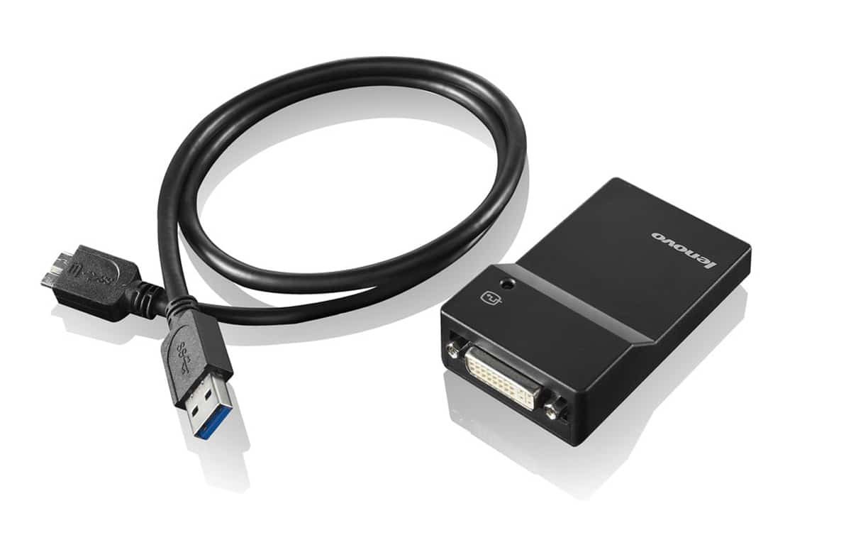 Lenovo USB 3.0 - DVI/VGA USB grafische adapter 2048 x 1152 Pixels Zwart - Afbeelding 3