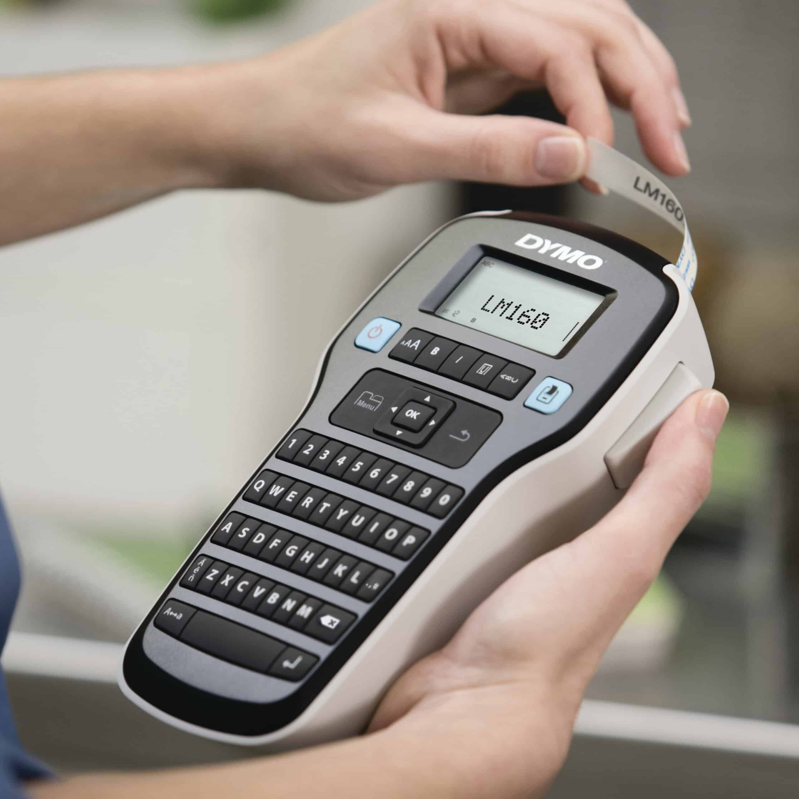 DYMO LabelManager 160 Labelmaker-startpakket | Handheld Labelprinter | met 3 rollen D1 etiketten QWERTZ-toetsenbord | Ideaal voor kantoor of thuis - Afbeelding 4