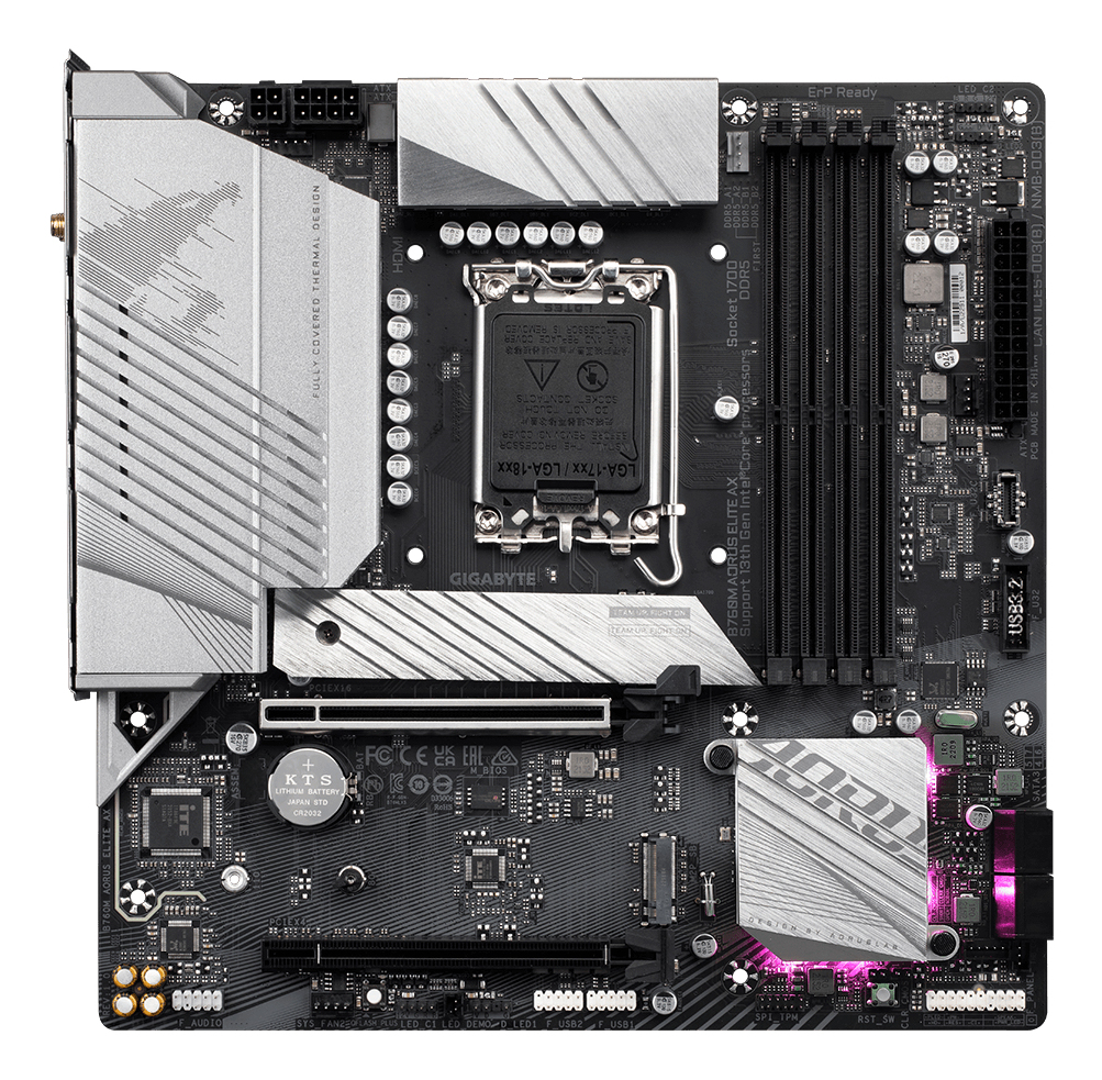 GIGABYTE B760M AORUS ELITE AX moederbord Intel B760 Express LGA 1700 micro ATX - Afbeelding 3