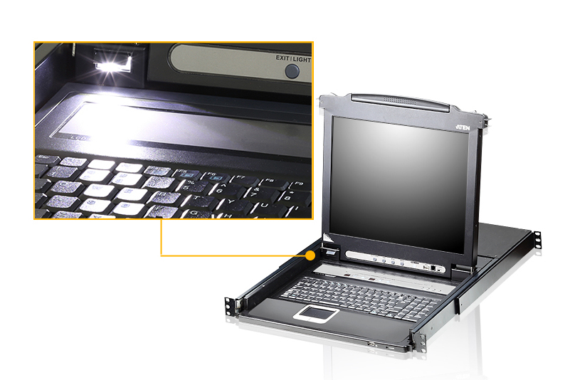 ATEN CL5708M rack console 43,2 cm (17") Zwart 1U - Afbeelding 2