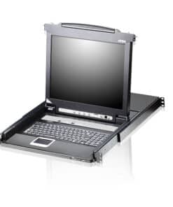 ATEN 8-Poorts PS/2-USB VGA LCD KVM Schakelaar met Ketenverbinding Poort en USB Randapparatuur Ondersteuning