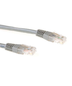 ACT Grijze 1,5 meter U/UTP CAT6A patchkabels met RJ45 connectoren