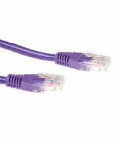 ACT Paarse 1,5 meter U/UTP CAT6A patchkabels met RJ45 connectoren
