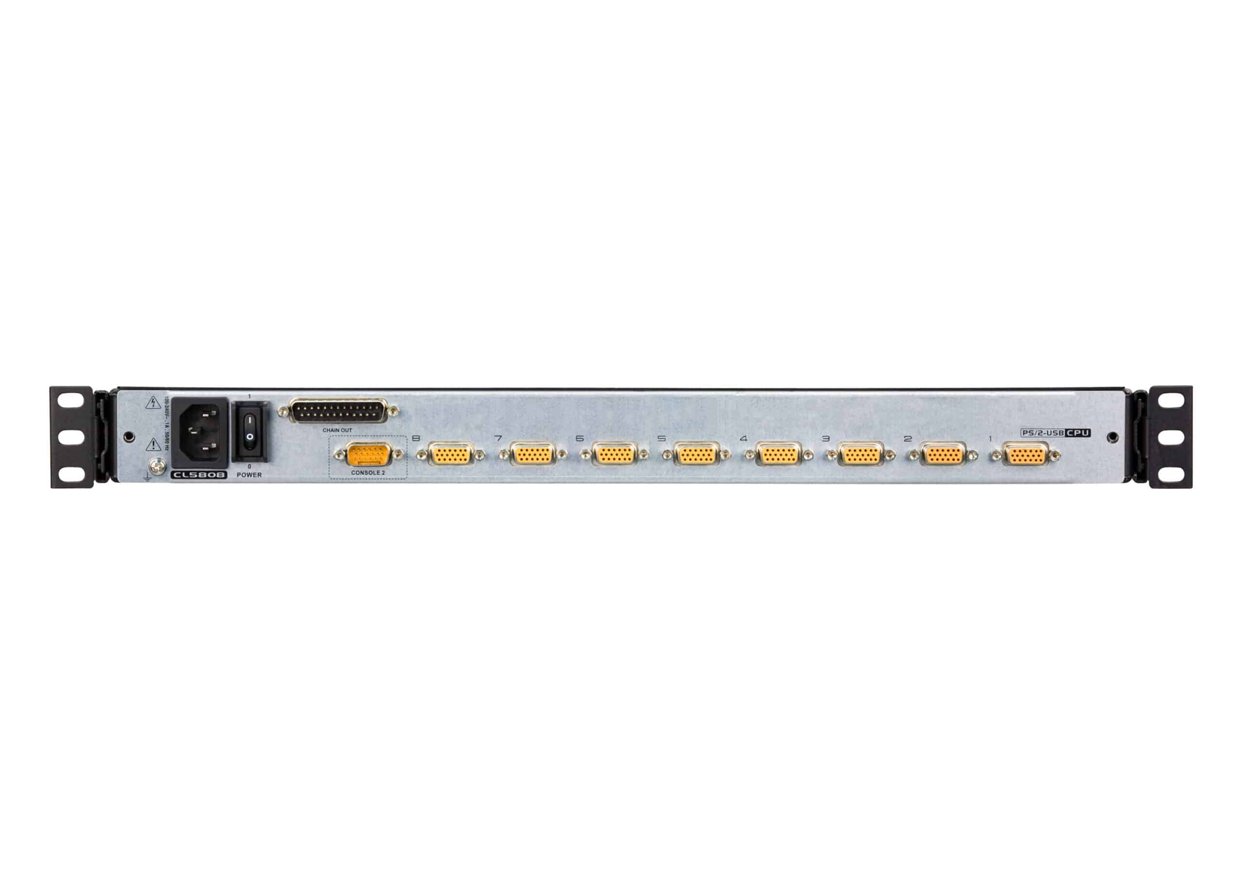 ATEN CL5808N rack console 48,3 cm (19") 1280 x 1024 Pixels Metaal, Kunststof Zwart 1U - Afbeelding 2