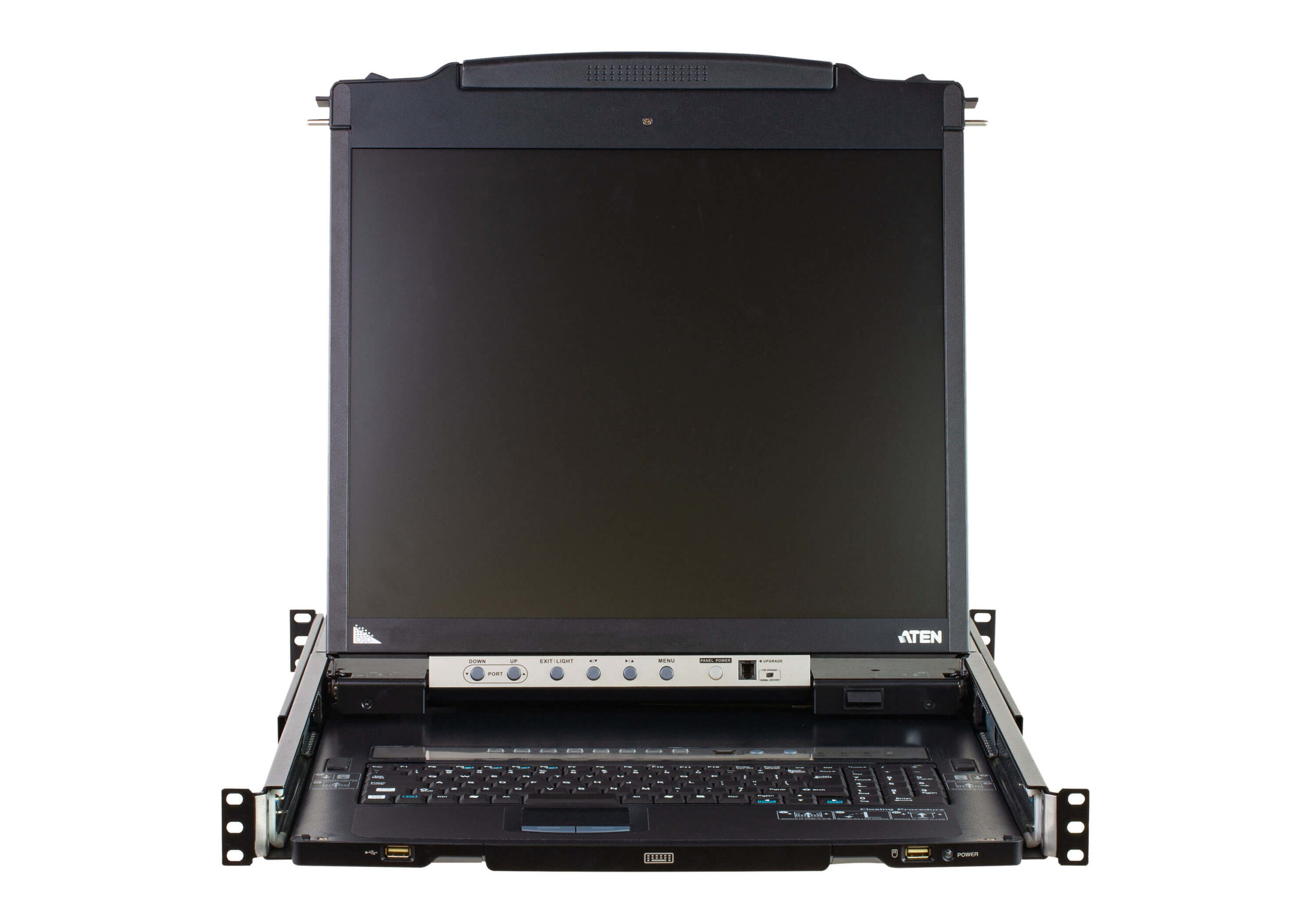 ATEN 8-Poorts PS/2-USB VGA Dubbelvoudige Rail LCD KVM Schakelaar met Ketenverbinding Poort en USB Randapparatuur Ondersteuning - Afbeelding 3