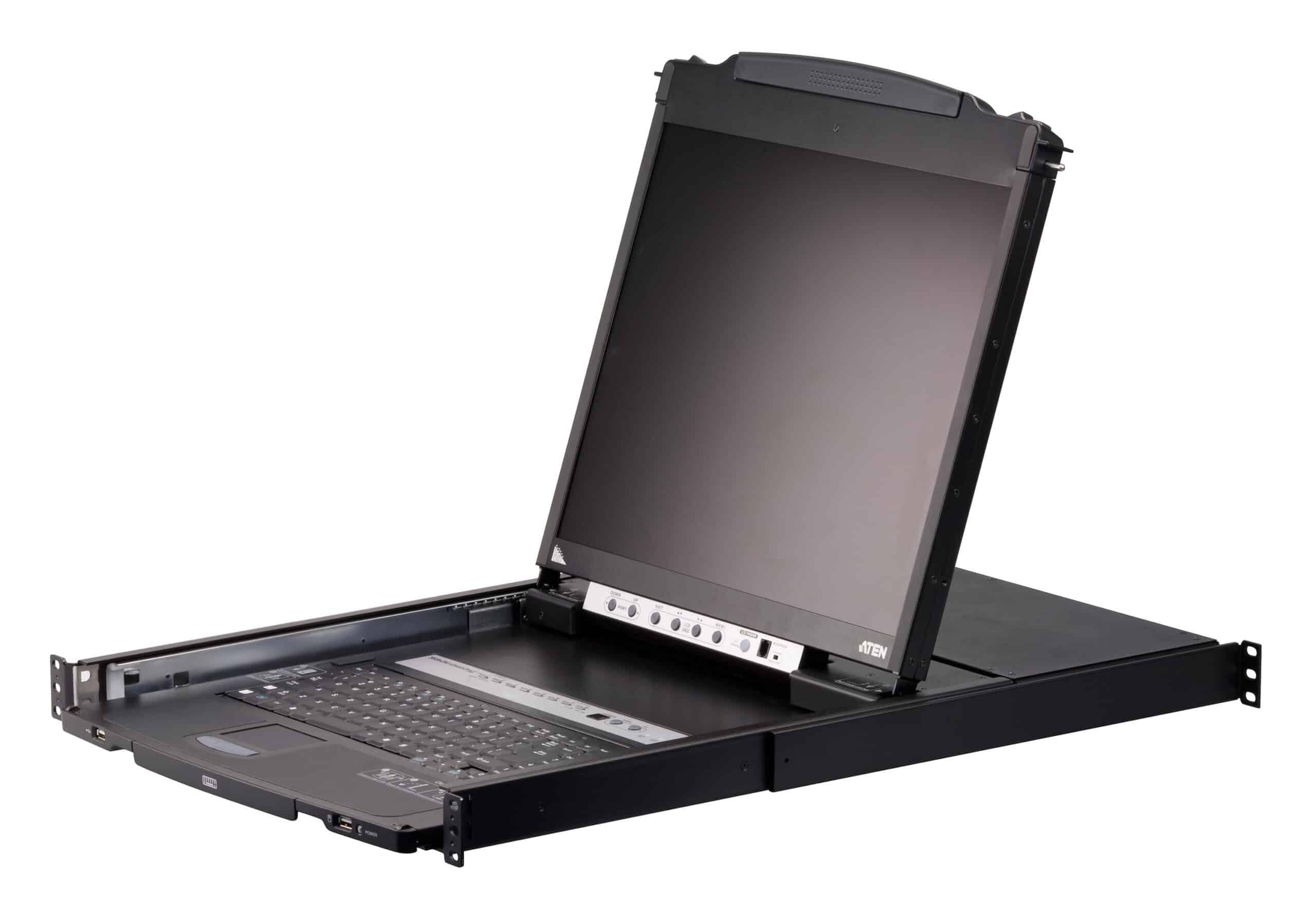 ATEN CL5808N rack console 48,3 cm (19") 1280 x 1024 Pixels Metaal, Kunststof Zwart 1U