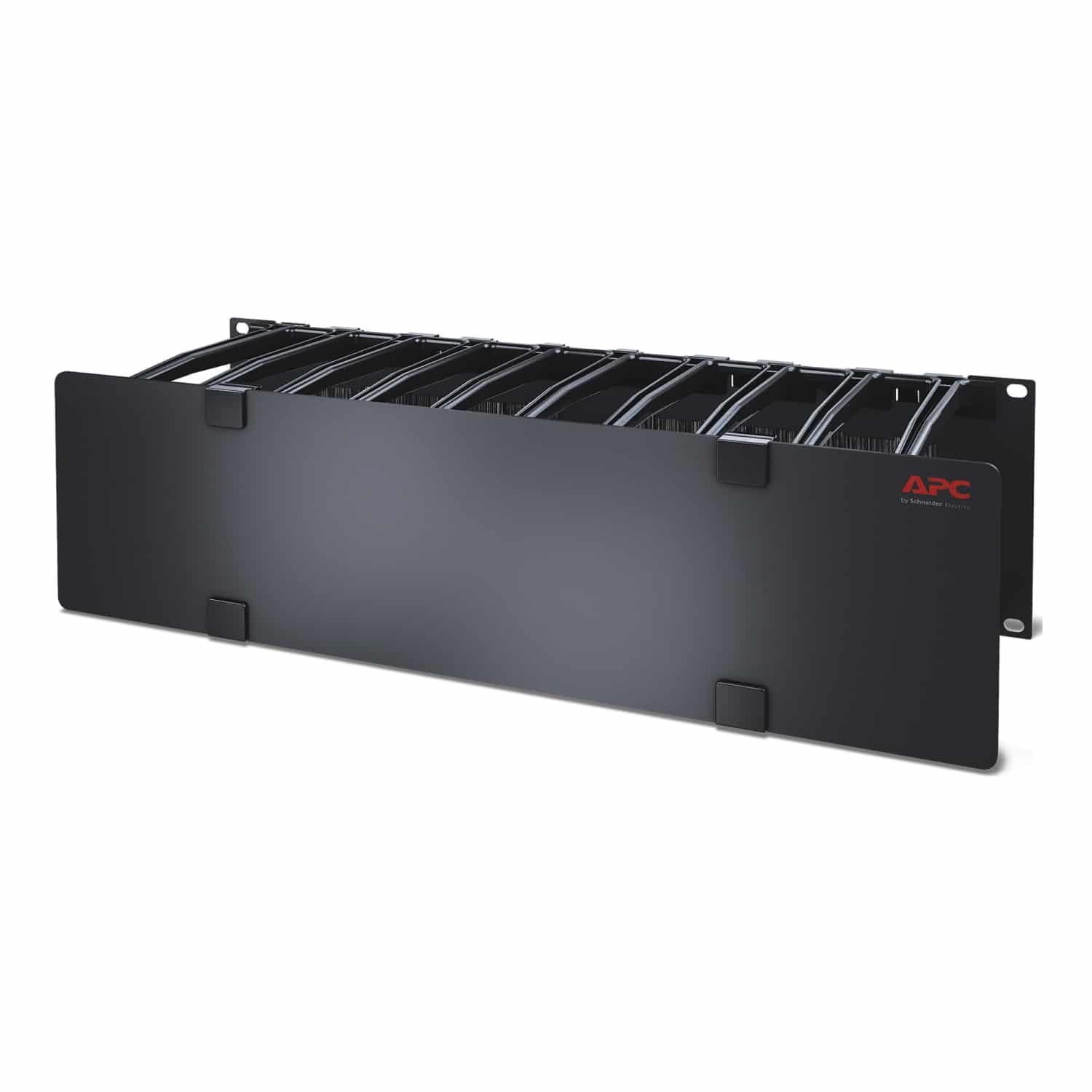 APC Horizontale kabelgeleider, 3U x 15 cm diep, enkelzijdig met afdekplaat