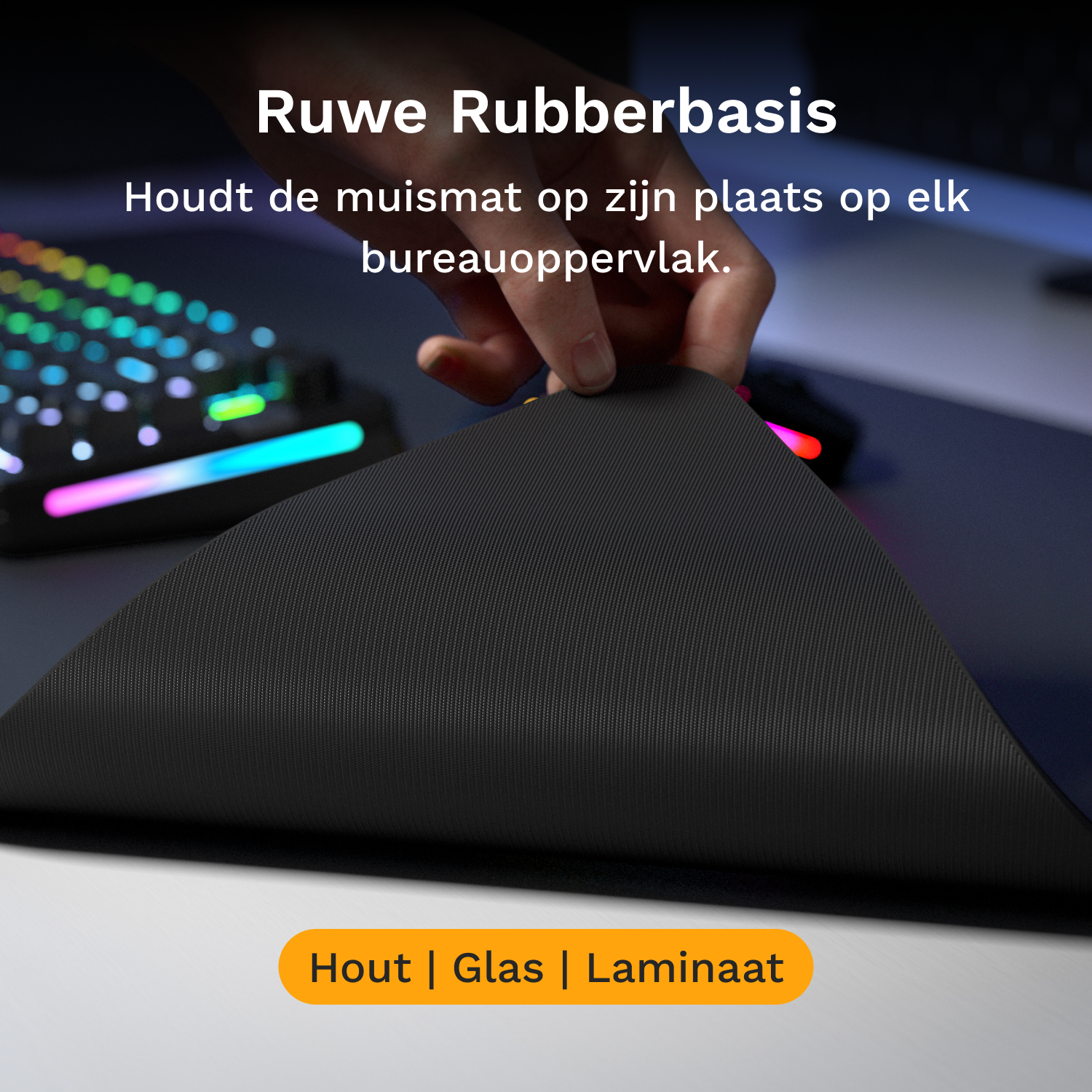 Glorious Gaming GLO-MP2-CLTH-EGL-XL-BLK muismat Game-muismat Zwart - Afbeelding 3