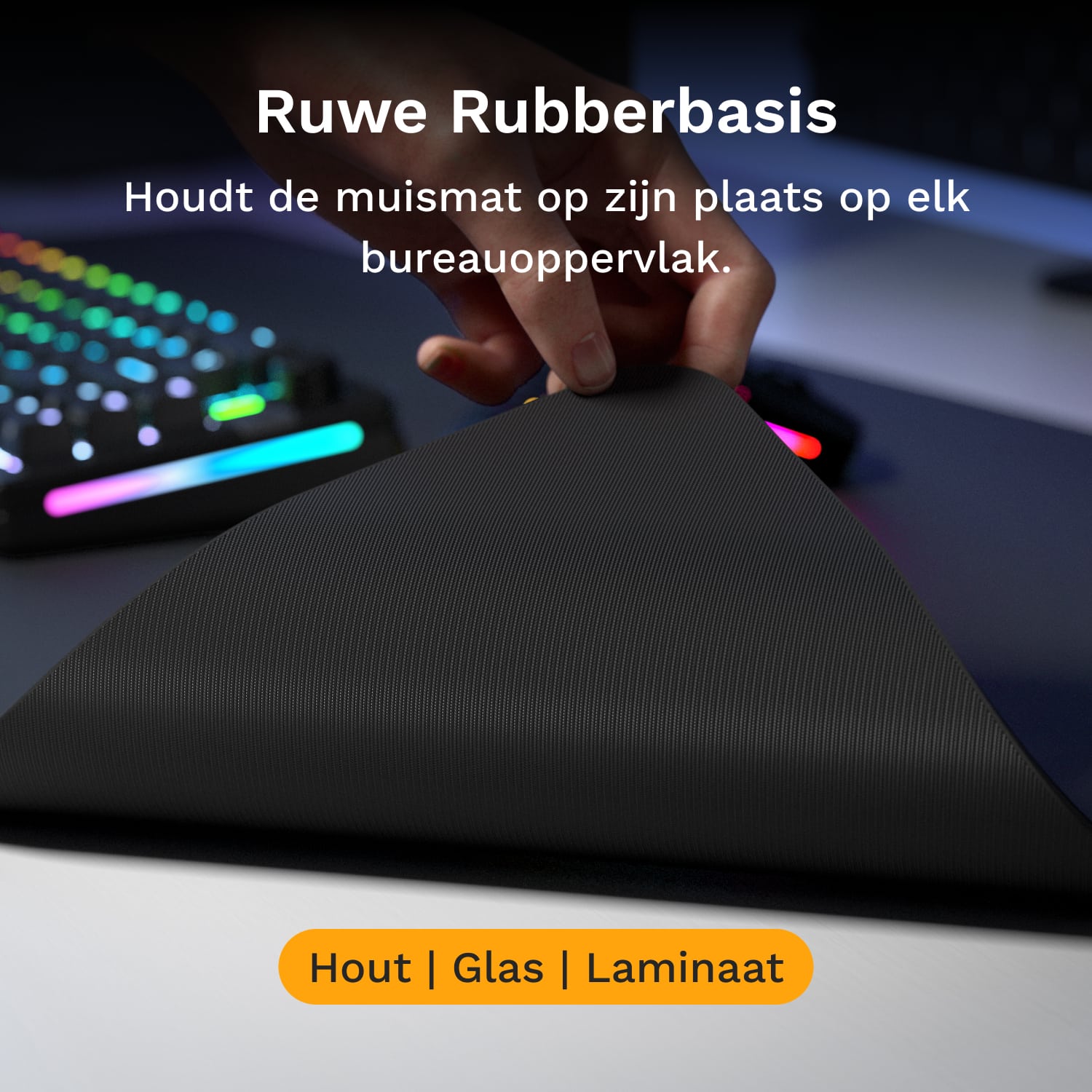 Glorious Gaming GLO-MP2-CLTH-EGL-LE-BLK muismat Game-muismat Zwart - Afbeelding 3