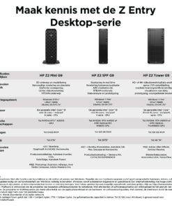 HP Z2 Mini G9 Intel Core i7-14700K 32 GB DDR5-SDRAM 1 TB SSD NVIDIA RTX A2000 Windows 11 Pro Mini PC Workstation AI Workstation Zwart