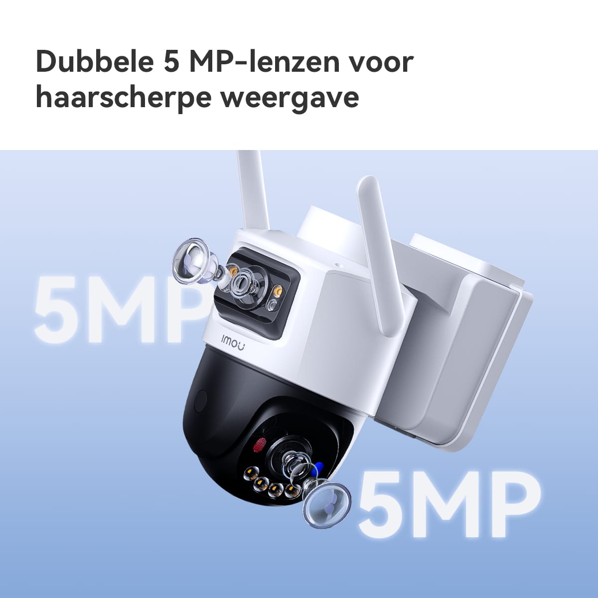 Imou AOV Dual 5MP + 5MP Turret IP-beveiligingscamera Buiten 2880 x 1620 Pixels Muur - Afbeelding 7