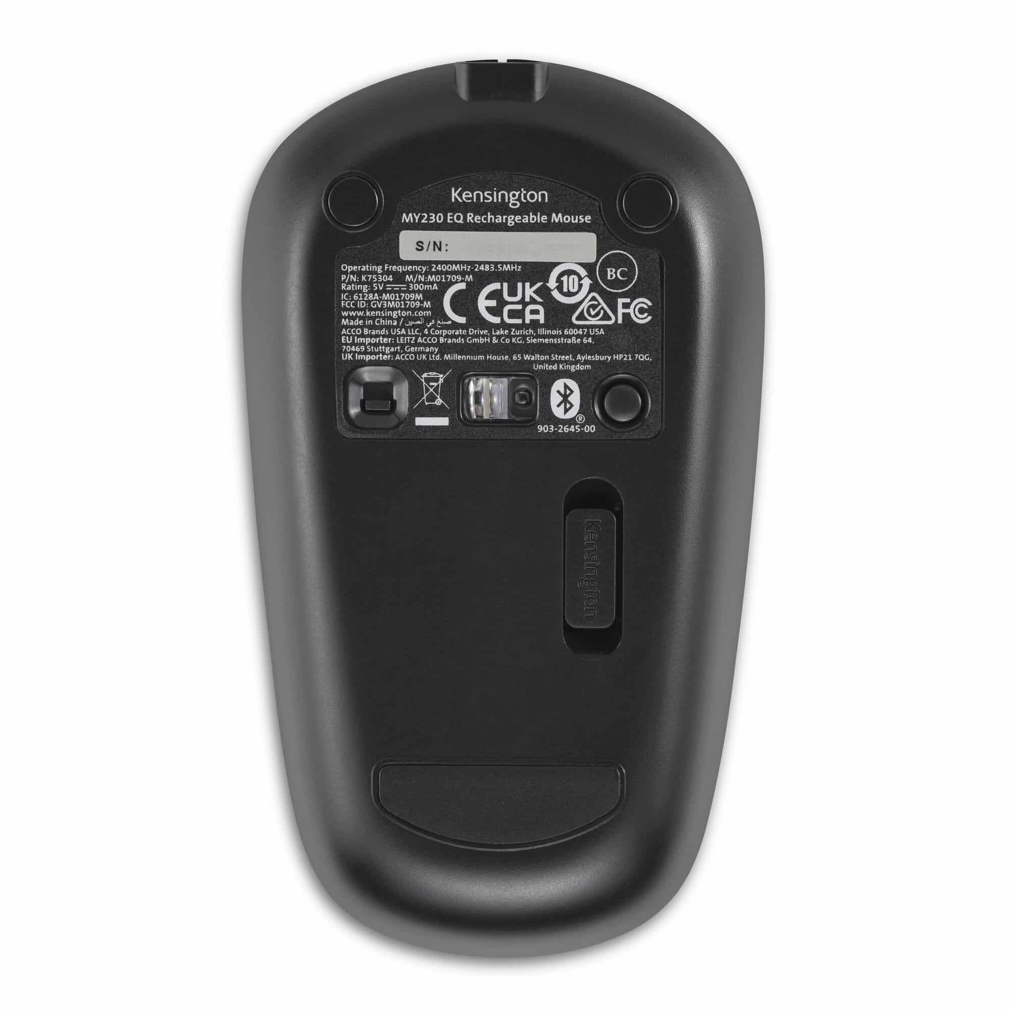 Kensington MY230 EQ Rechargeable Mouse - Wireless – Midsize - Afbeelding 5