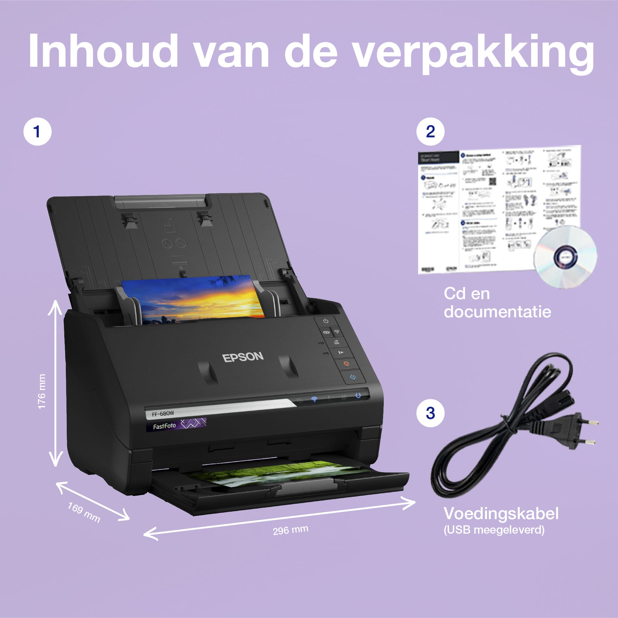 Epson FastFoto FF-680W snelle A4-fotoscanner met automatische invoer en Wi-Fi-connectiviteit - Afbeelding 5