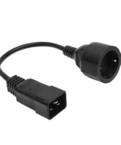 ACT Netsnoer C20 - CEE 7/3 zwart 0,2 m - Afbeelding 2
