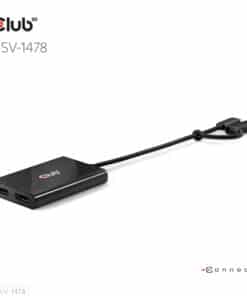 CLUB3D USB Type-C (with USB Type-A adapter) to dual DisplayPort(4K60Hz) Video Splitter - Afbeelding 6