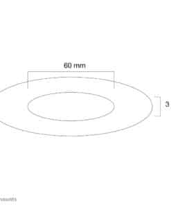 Neomounts FPMA-CRW6 Afdekrozet - diam. 60 mm