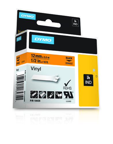 DYMO 18435 labelprinter-tape Zwart op oranje - Afbeelding 3