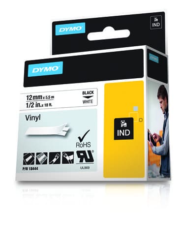 DYMO 18444 labelprinter-tape Zwart op wit - Afbeelding 2