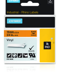 DYMO 18436 labelprinter-tape Zwart op oranje