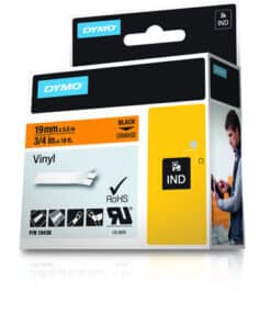DYMO 18436 labelprinter-tape Zwart op oranje - Afbeelding 2