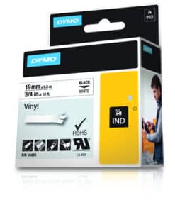 DYMO 18445 labelprinter-tape Zwart op wit - Afbeelding 2