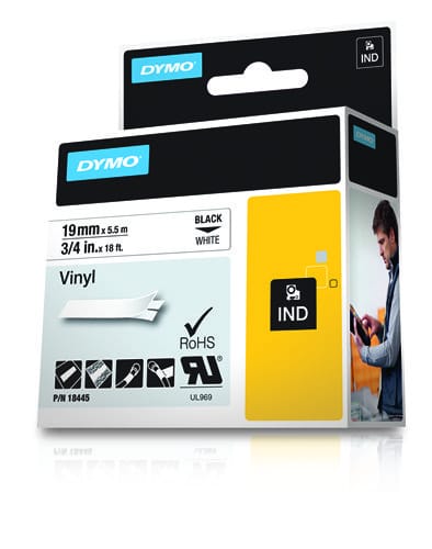DYMO 18445 labelprinter-tape Zwart op wit - Afbeelding 2