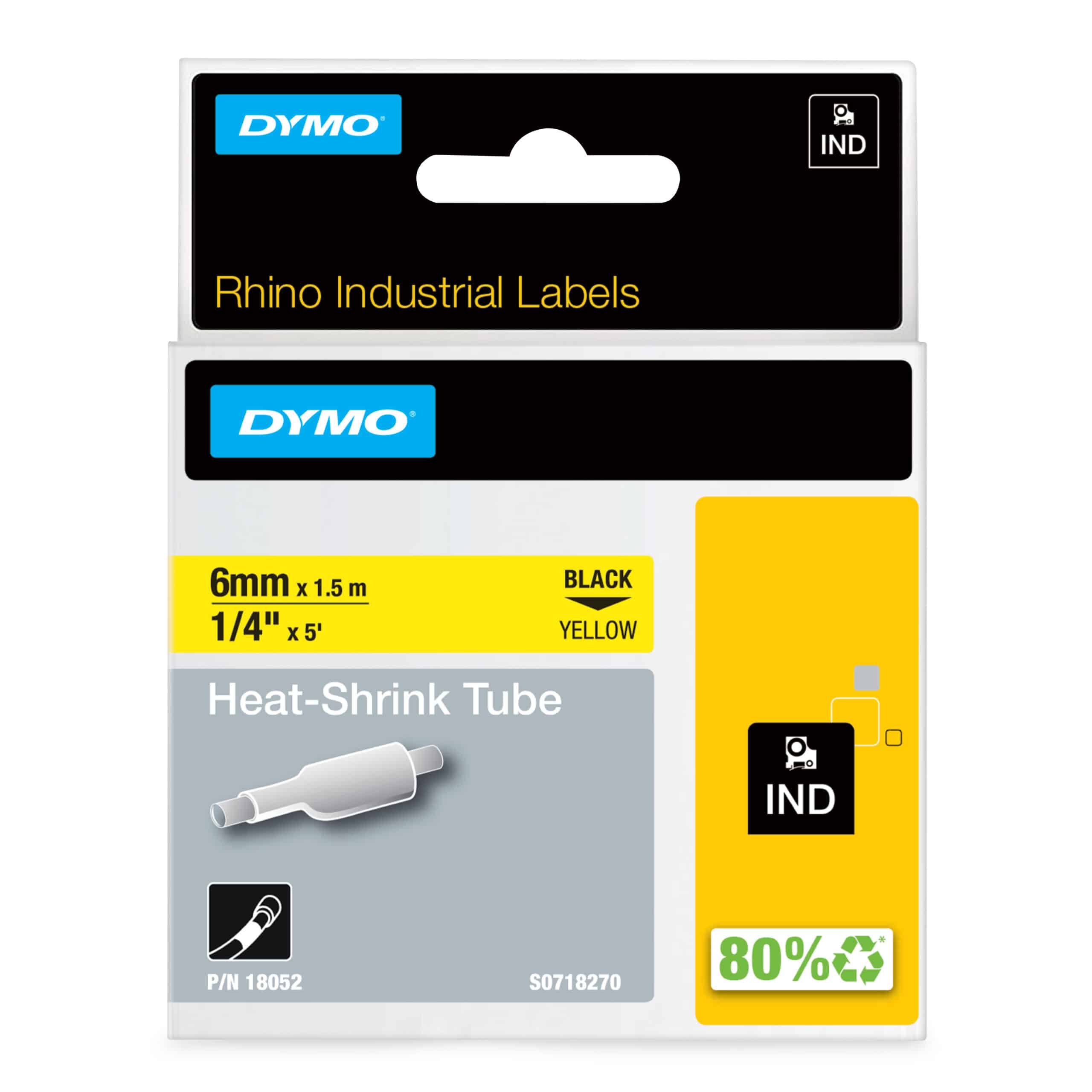 DYMO 18052 labelprinter-tape Zwart op geel - Afbeelding 2
