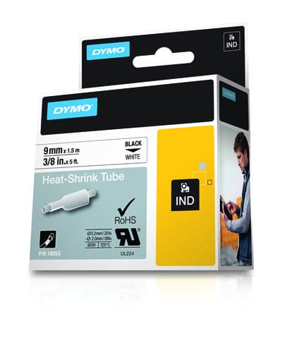 DYMO 18053 labelprinter-tape Zwart op wit