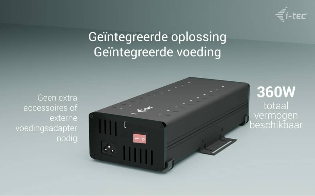 i-tec USB-C/USB-A Metal Charging + data HUB, 15W per port, 20x USB-C - Afbeelding 5