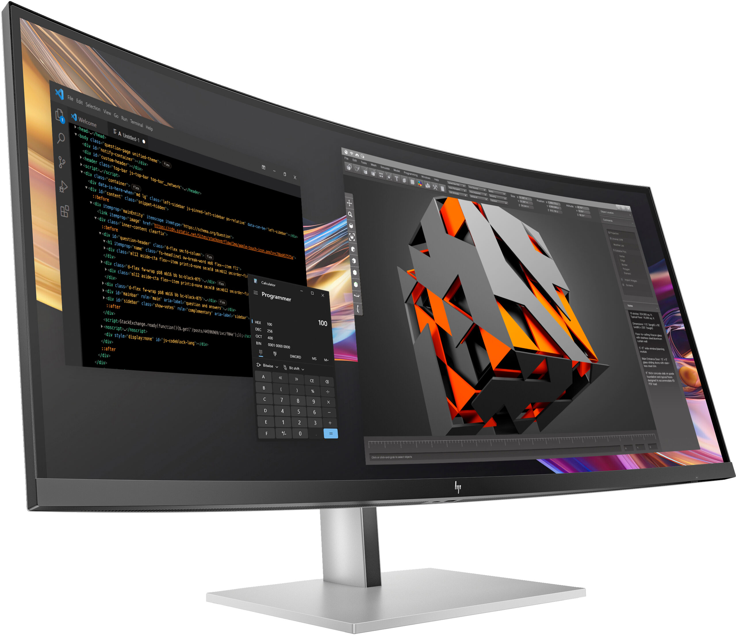 HP Serie 7 Pro 37,5 inch WQHD+ Thunderbolt 4 monitor - 738pu - Afbeelding 2