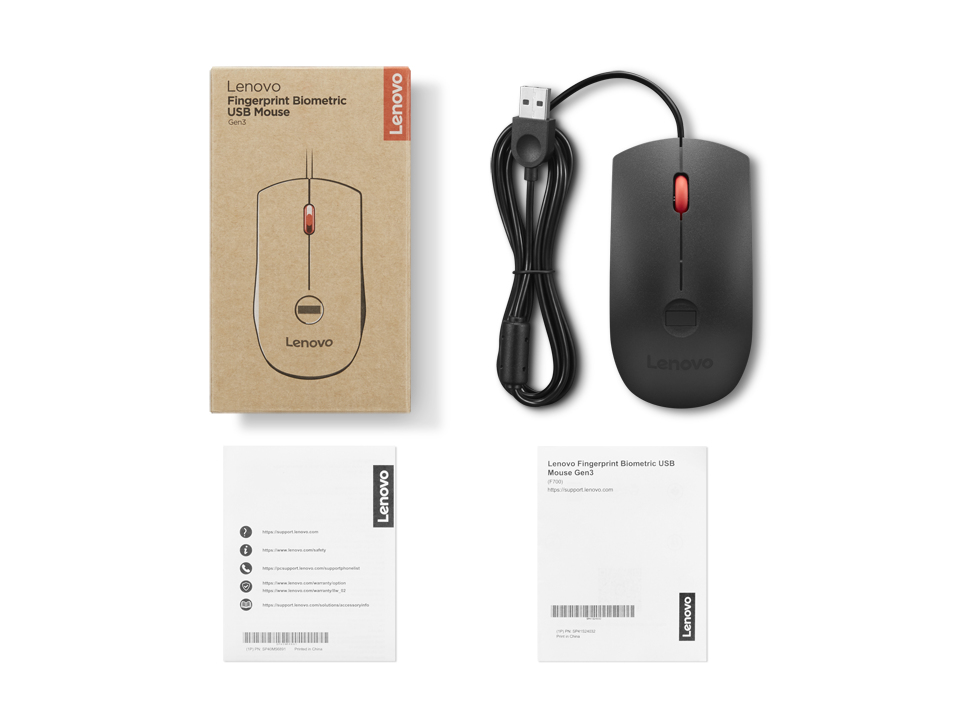 Lenovo 4Y51S24029 muis Kantoor Ambidextrous USB Type-A Optisch 2000 DPI - Afbeelding 7